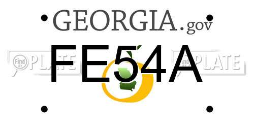 FE54A Georgia License Plate
