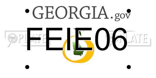 FEIE06 Georgia License Plate