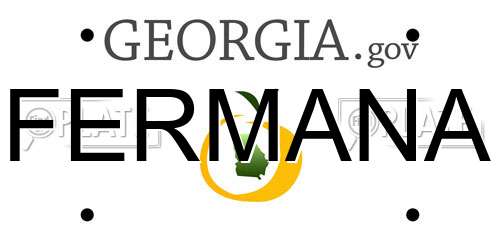 FERMANA Georgia License Plate
