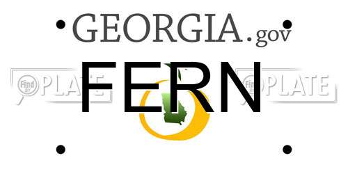 FERN Georgia License Plate