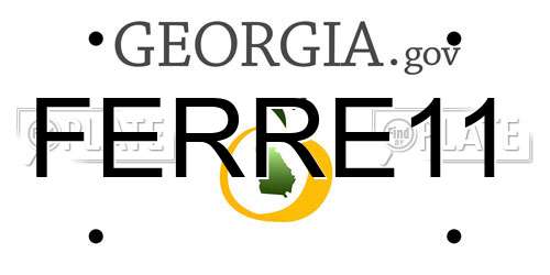 FERRE11 Georgia License Plate