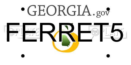 FERRET5 Georgia License Plate