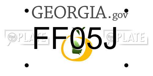 FF05J Georgia License Plate