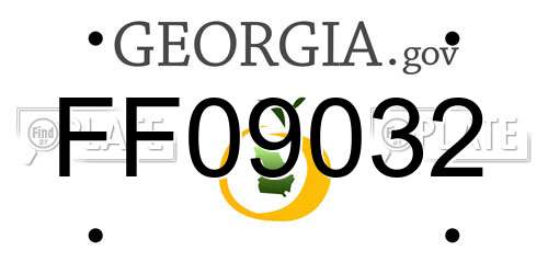 FF09032 Georgia License Plate