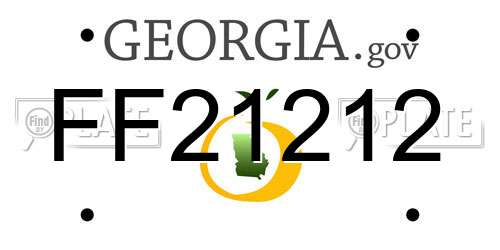FF21212 Georgia License Plate