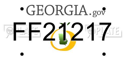 FF21217 Georgia License Plate