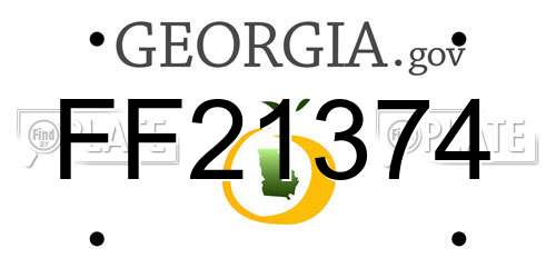 FF21374 Georgia License Plate