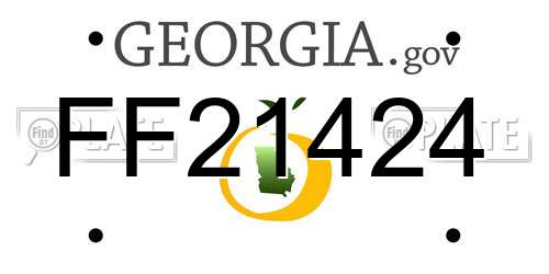 FF21424 Georgia License Plate