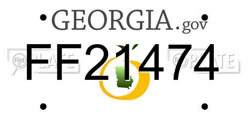 FF21474 Georgia License Plate