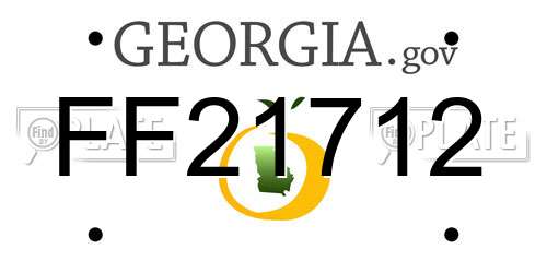 FF21712 Georgia License Plate
