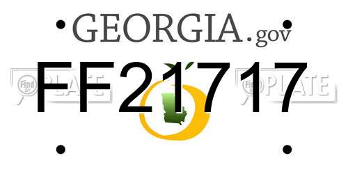 FF21717 Georgia License Plate