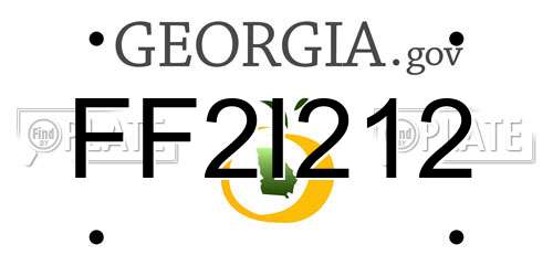FF2I212 Georgia License Plate