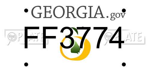 FF3774 Georgia License Plate