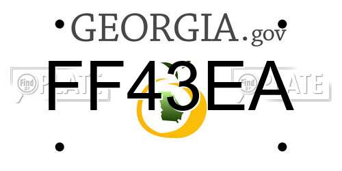 FF43EA Georgia License Plate