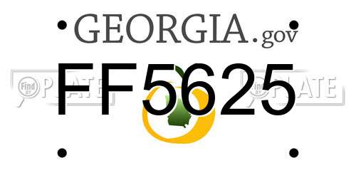 FF5625 Georgia License Plate