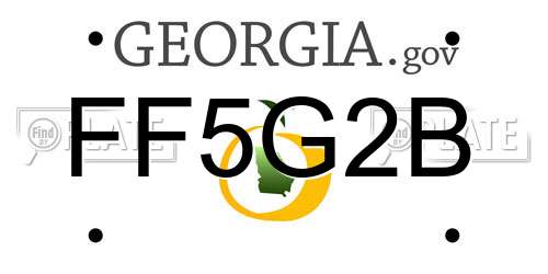 FF5G2B Georgia License Plate