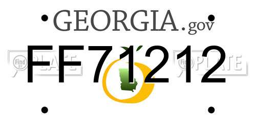 FF71212 Georgia License Plate
