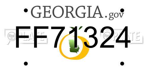 FF71324 Georgia License Plate