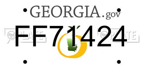 FF71424 Georgia License Plate