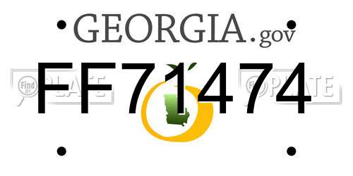 FF71474 Georgia License Plate