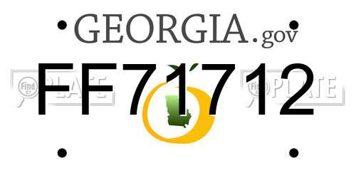 FF71712 Georgia License Plate