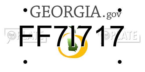 FF7I717 Georgia License Plate