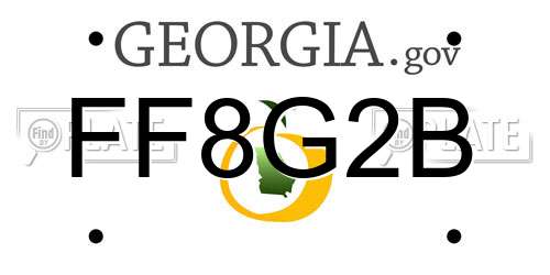 FF8G2B Georgia License Plate