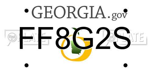 FF8G2S Georgia License Plate