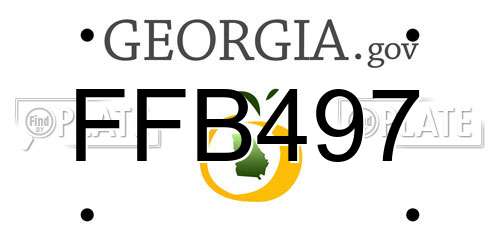 FFB497 Georgia License Plate