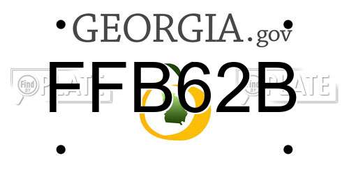 FFB62B Georgia License Plate