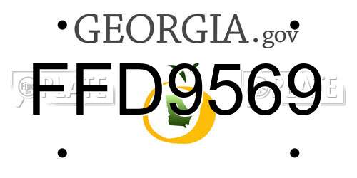 FFD9569 Georgia License Plate
