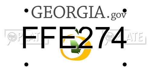 FFE274 Georgia License Plate