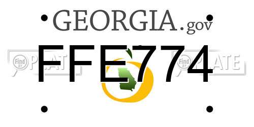 FFE774 Georgia License Plate