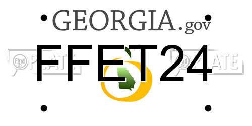FFET24 Georgia License Plate