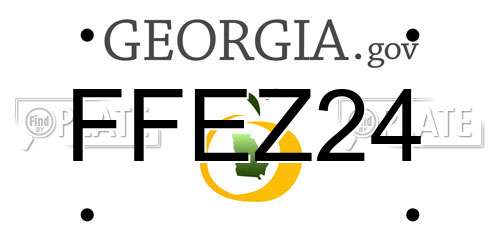 FFEZ24 Georgia License Plate