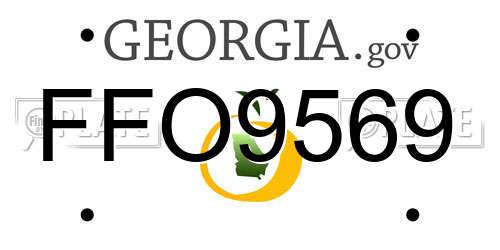 FFO9569 Georgia License Plate