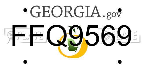 FFQ9569 Georgia License Plate