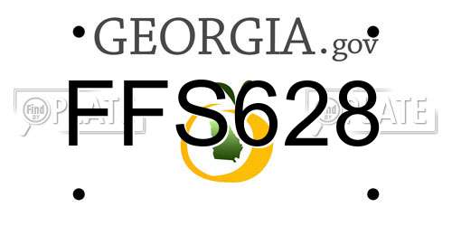 FFS628 Georgia License Plate