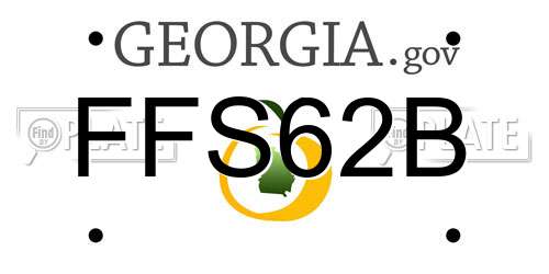FFS62B Georgia License Plate