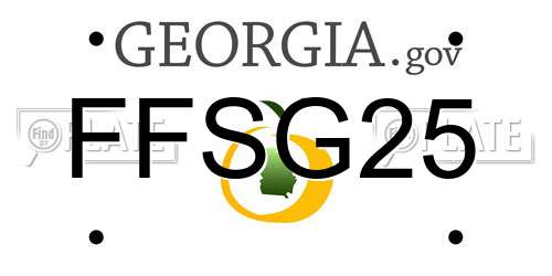 FFSG25 Georgia License Plate