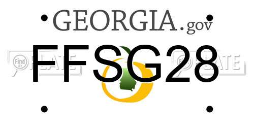 FFSG28 Georgia License Plate