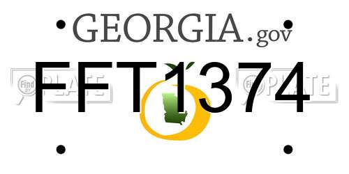 FFT1374 Georgia License Plate