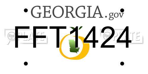 FFT1424 Georgia License Plate