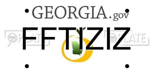FFTIZIZ Georgia License Plate