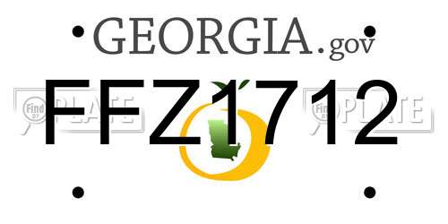 FFZ1712 Georgia License Plate