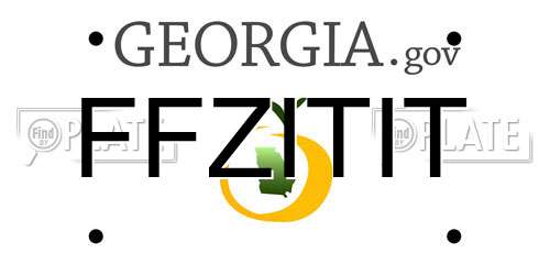 FFZITIT Georgia License Plate
