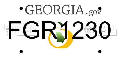 FGR1230 Georgia License Plate