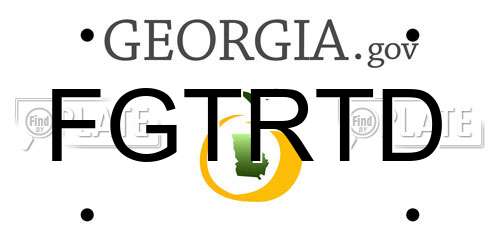 FGTRTD Georgia License Plate