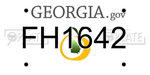 FH1642 Georgia License Plate