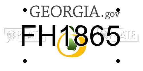FH1865 Georgia License Plate